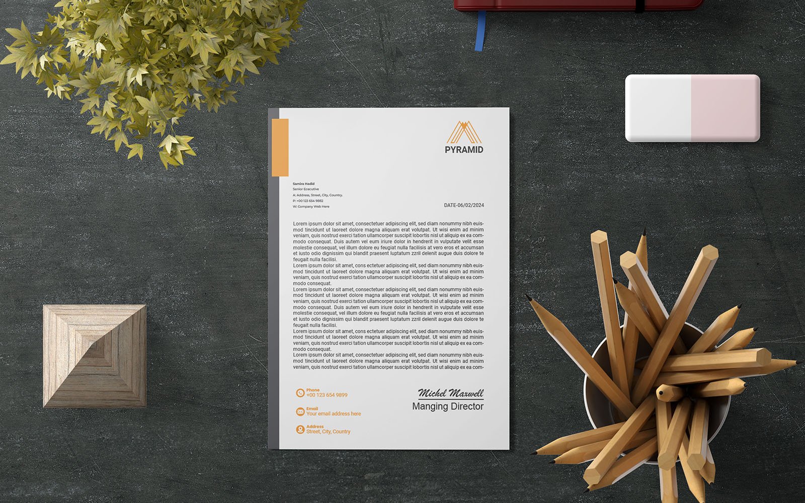 Letterhead, Creative Letterhead, Minimalist Letterhead(140)