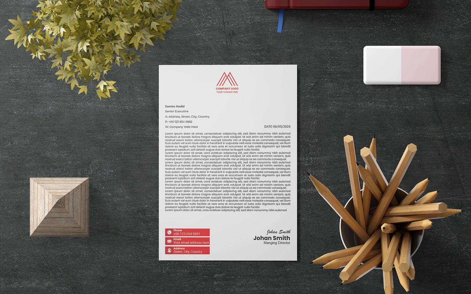 Letterhead, Creative Letterhead, Minimalist Letterhead(120)