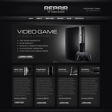 Games Portal Responsive Website Templates 41637