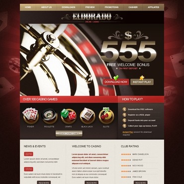 Online Casino Responsive Website Templates 41660