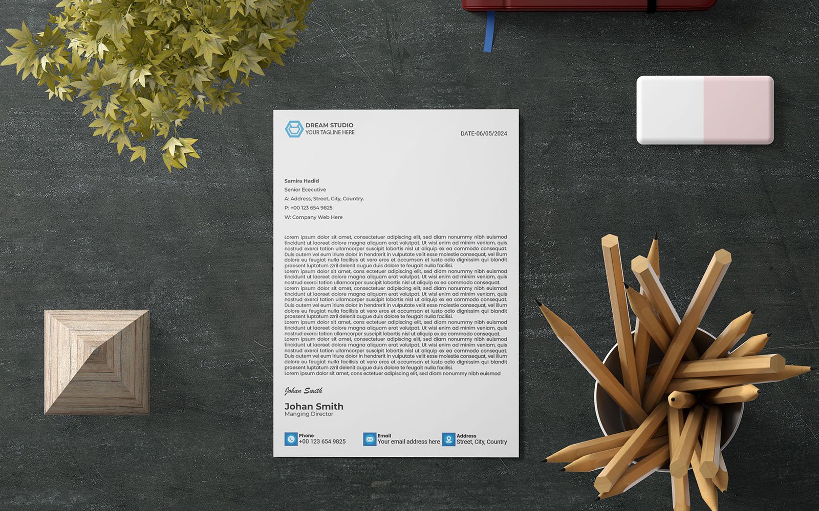 Letterhead Design, Unique Letterhead-Y