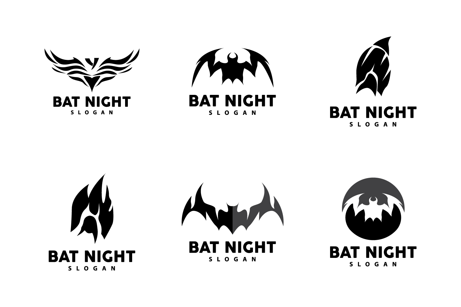 Bat Logo Bat Animal Vector HalloweenV2