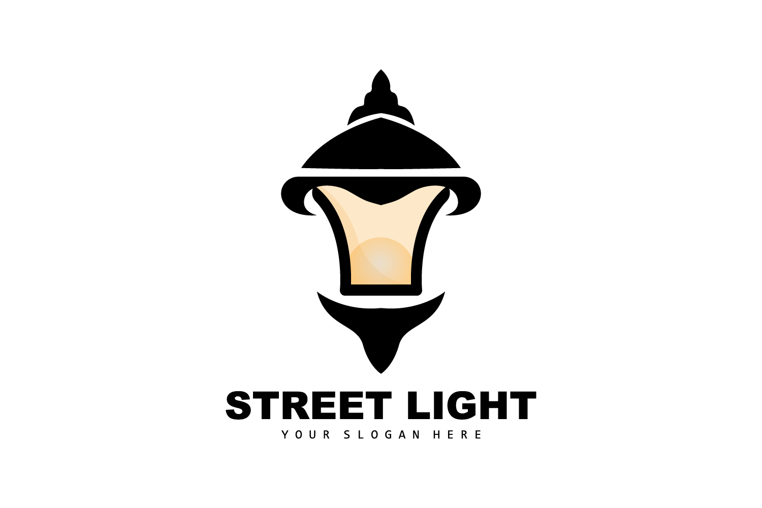 Lantern Logo Design Street Lamp SimpleV13