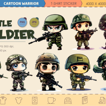 Tactical Soldier Illustrations Templates 416040