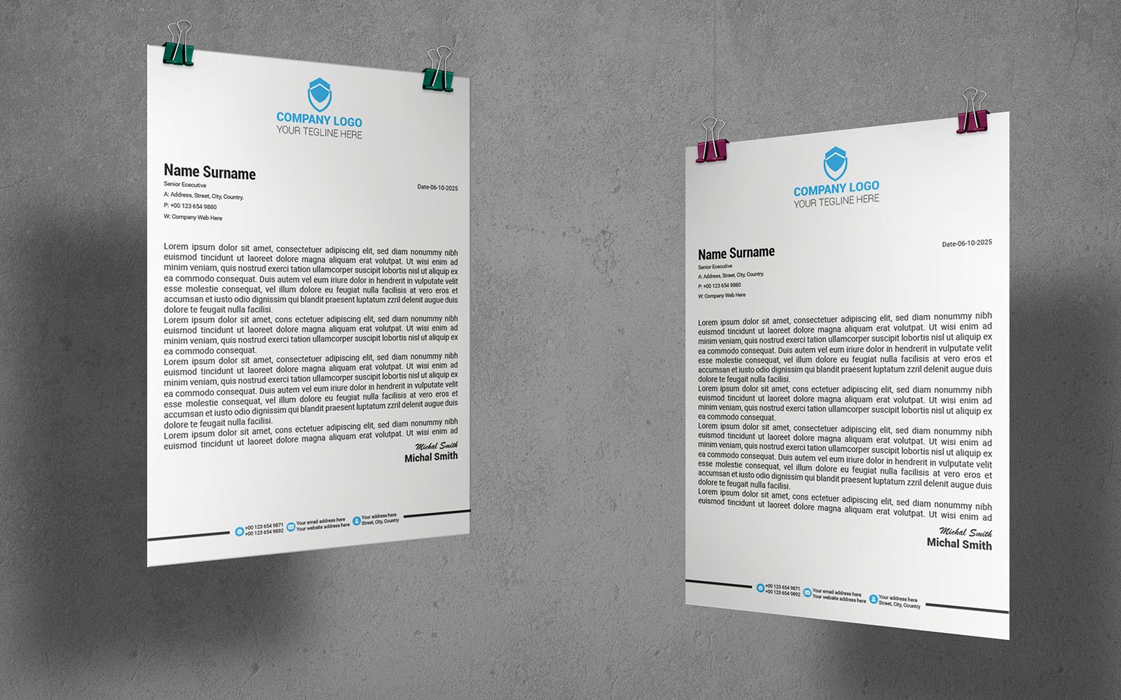 Modern Letterhead, Stylish Letterhead