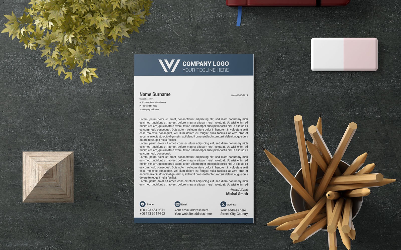 Letterhead, Professional Letterhead, Creative Design