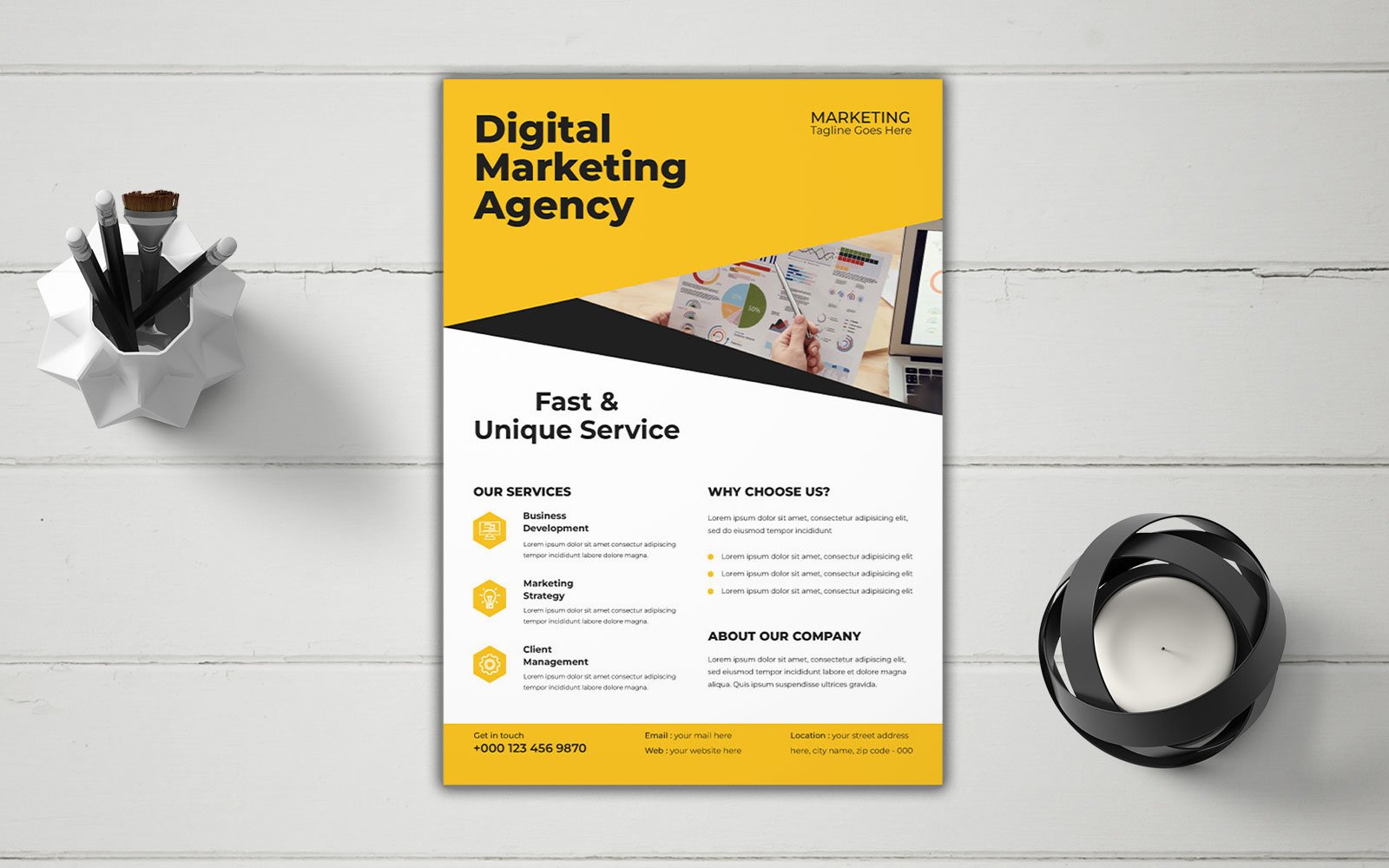 Digital Marketing Agency Modern Corporate Flyer Templates