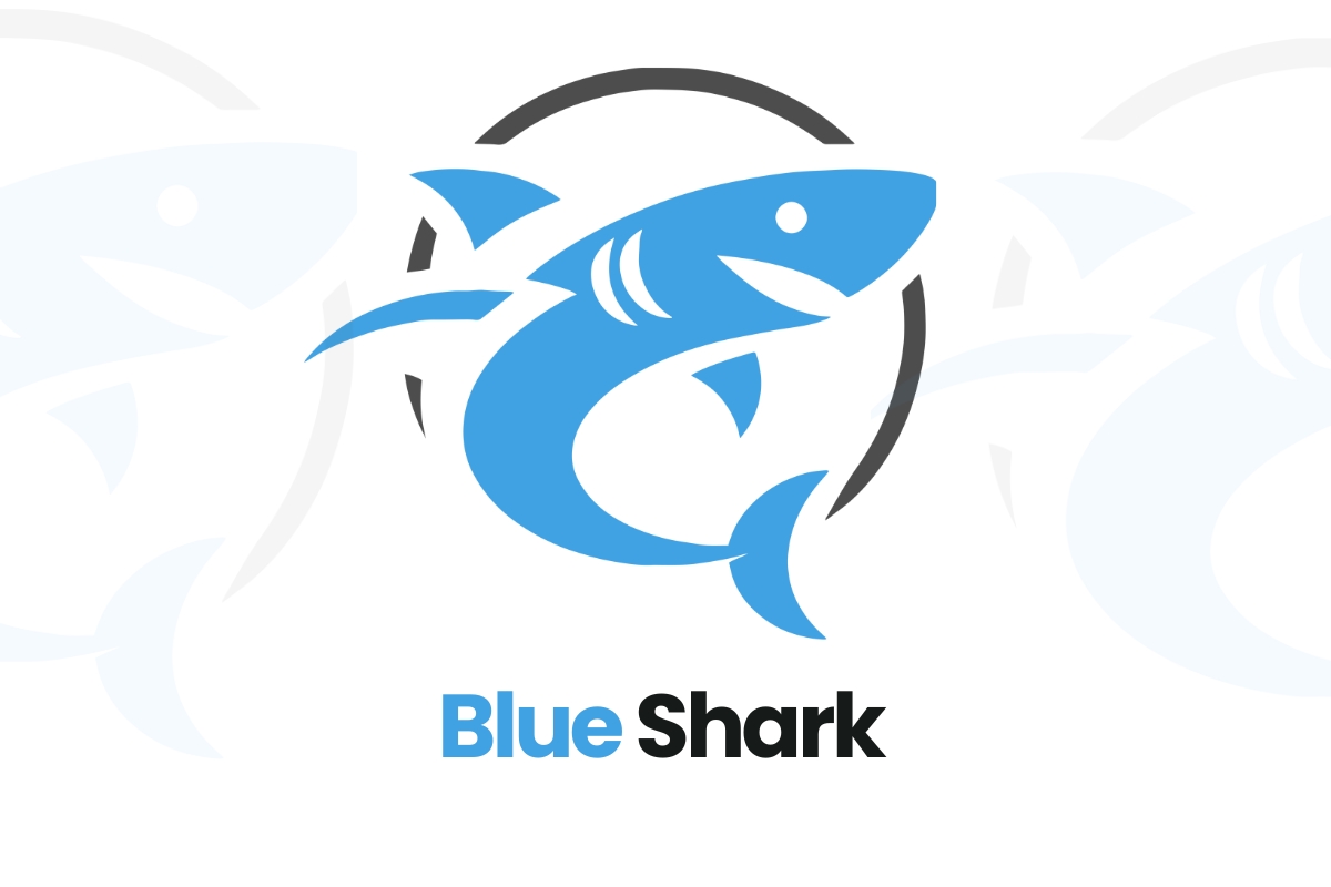 Blue Shark Modern Vector Logo