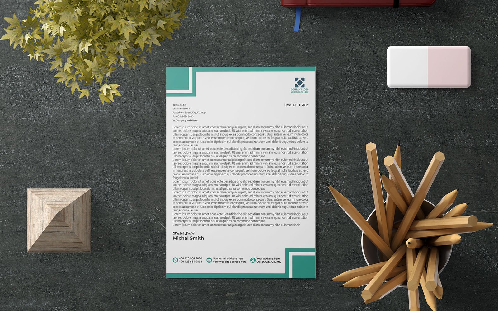 Letterhead - Corporate Identity Template(M-180)