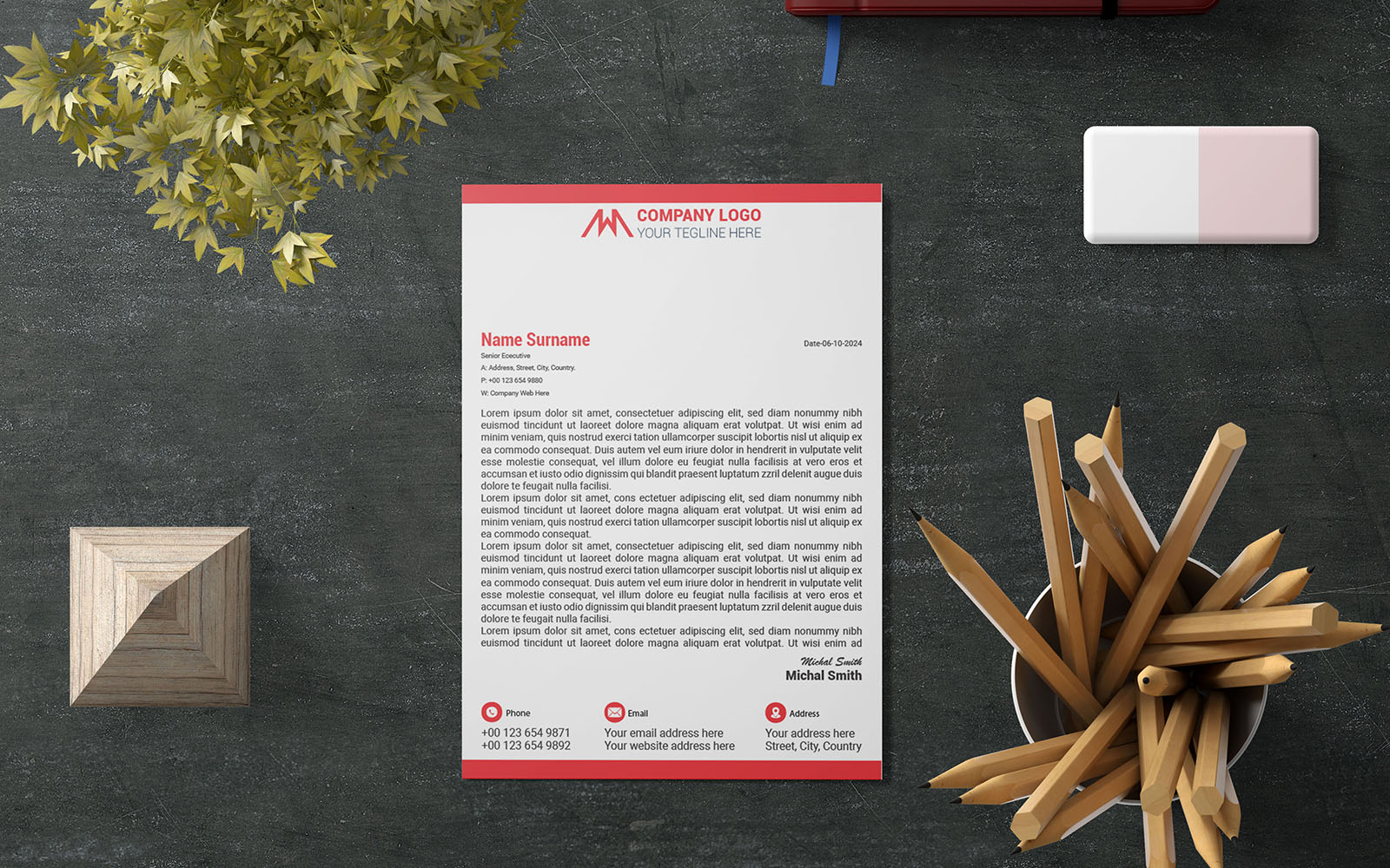 Creative Letterhead, Minimalist Letterhead