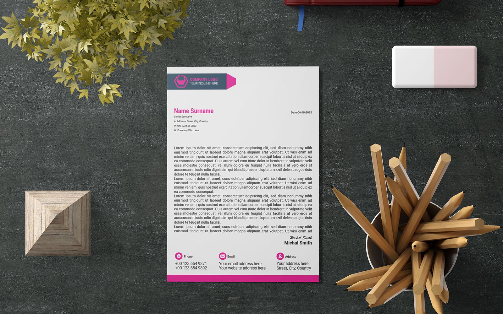 Letterhead, Creative Letterhead, Minimalist Letterhead-130