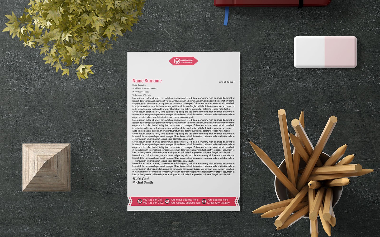 Letterhead, Unique Letterhead, Modern Letterhead Design