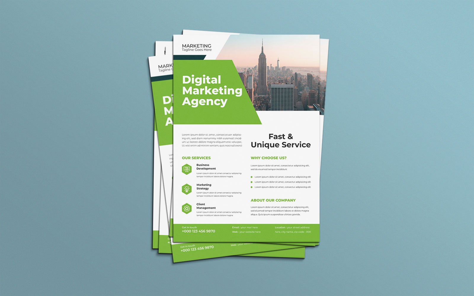 Modern Bold Marketing Campaign Marketing Flyer