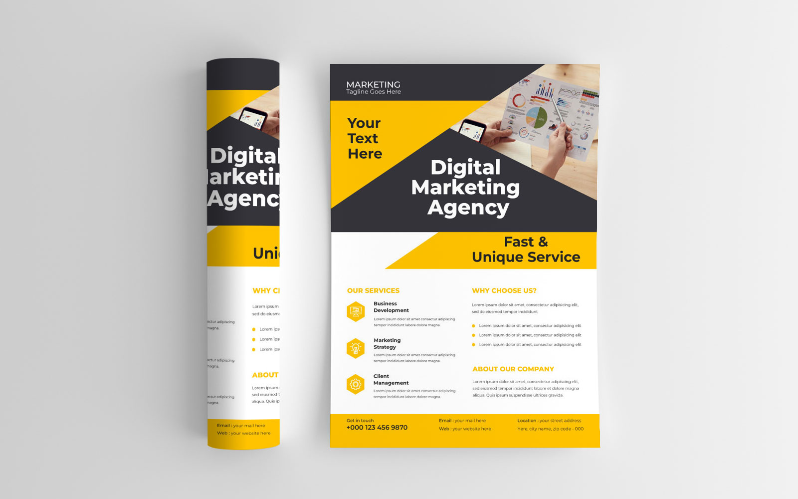 Modern Business Marketing Flyer With Photo