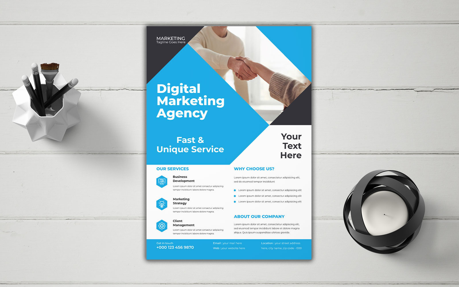 Modern Real Estate Agency Marketing Flyer Design