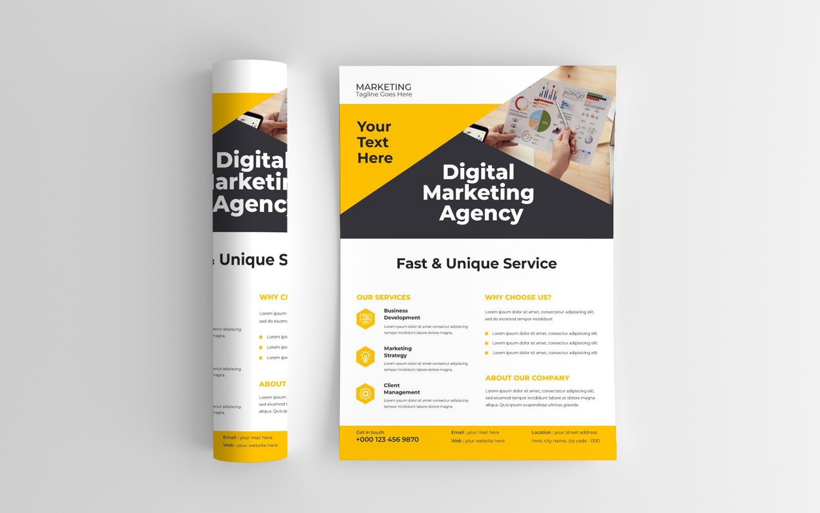 Modern Creative Marketing Flyer Template Design