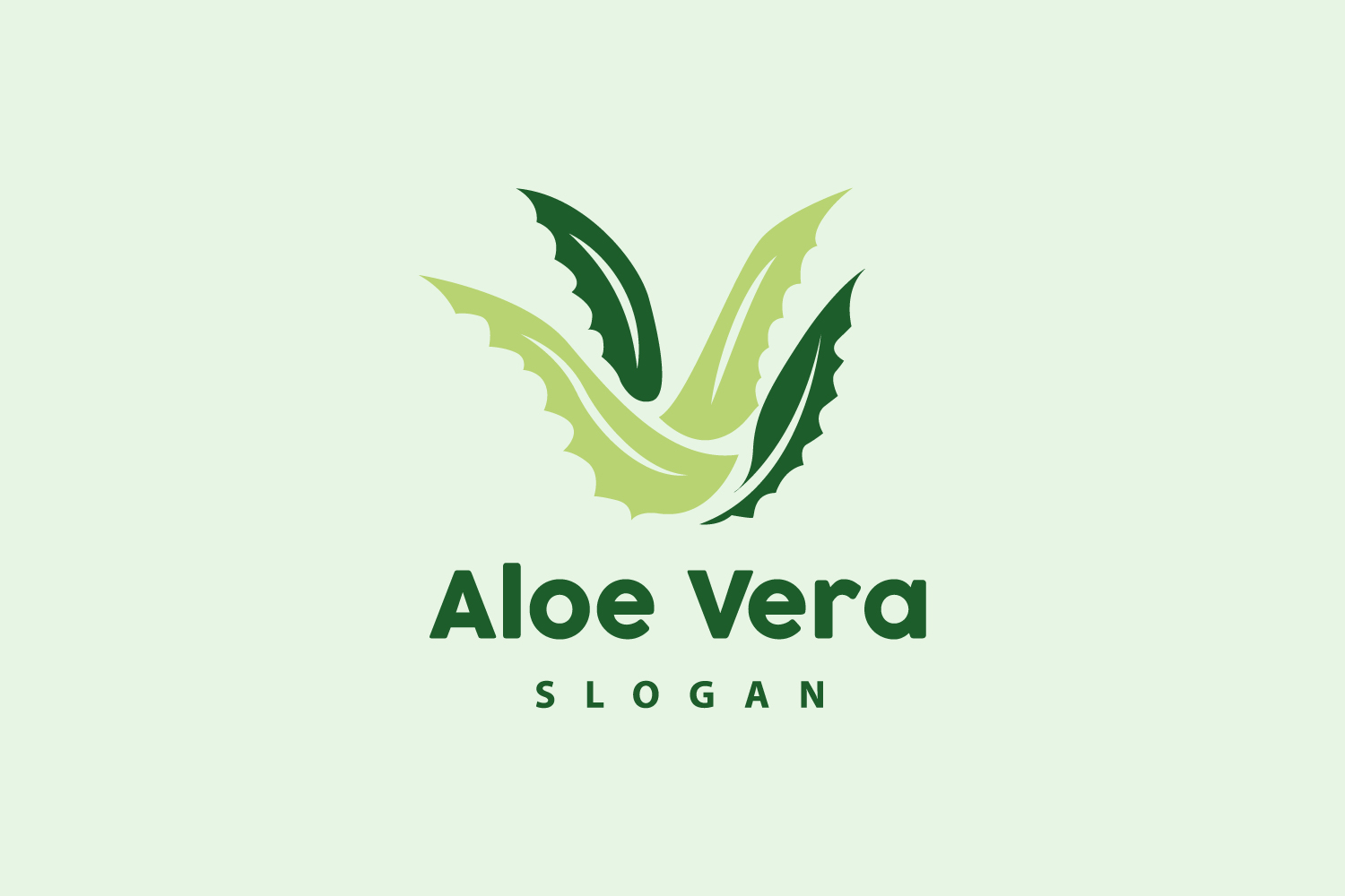 Aloe Vera Logo Herbal Plant VectorV3