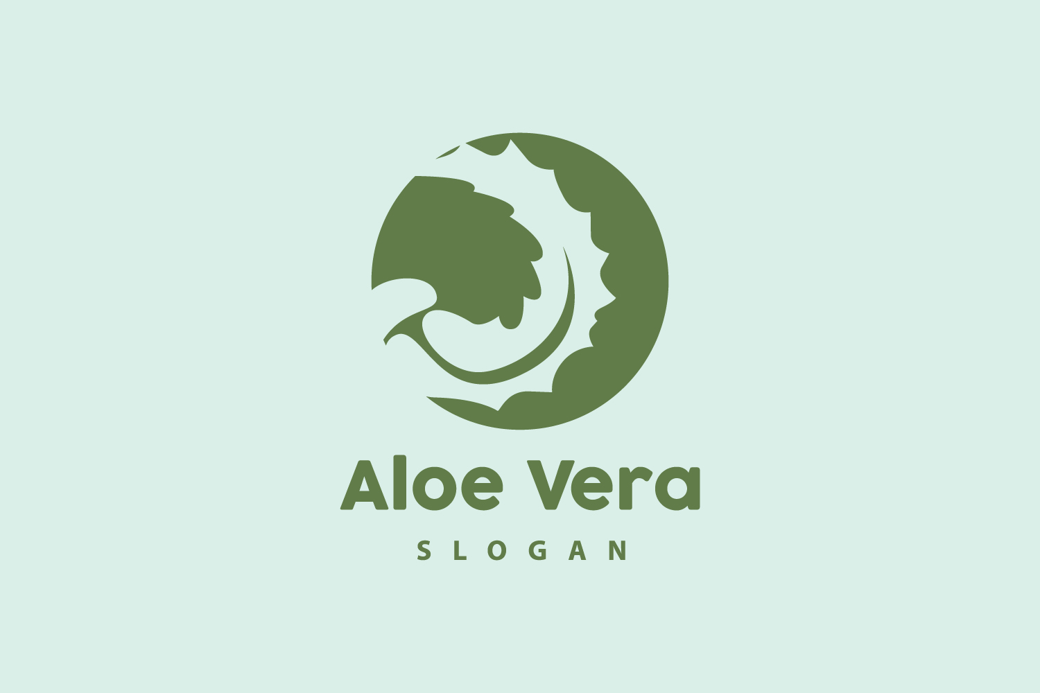 Aloe Vera Logo Herbal Plant VectorV12