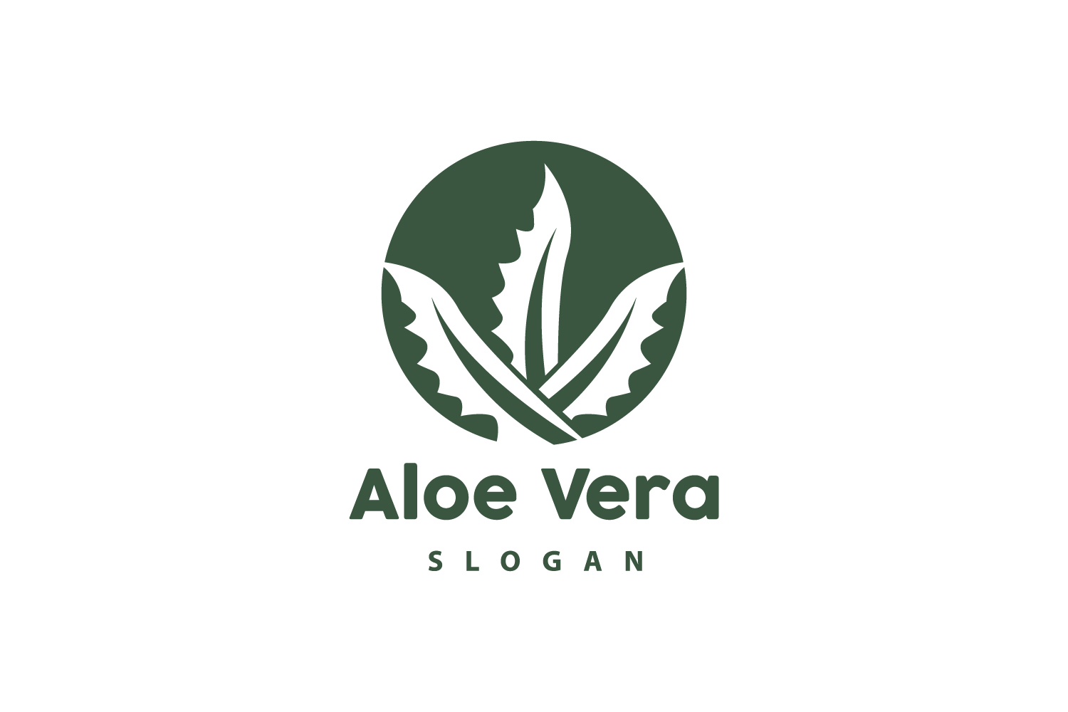 Aloe Vera Logo Herbal Plant VectorV13