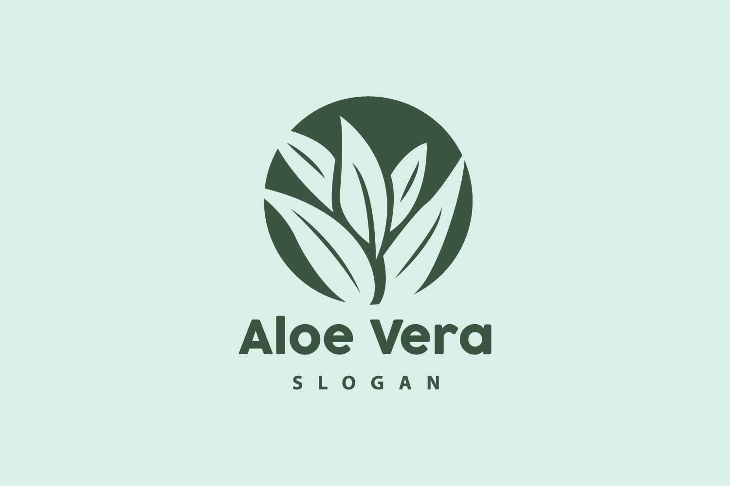 Aloe Vera Logo Herbal Plant VectorV14