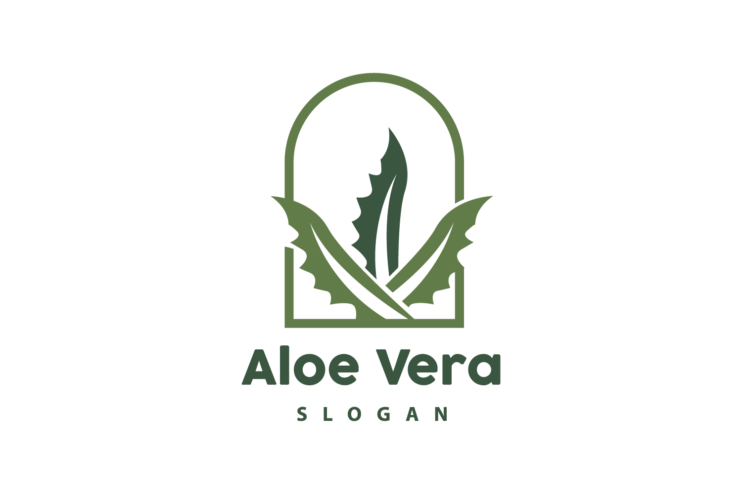 Aloe Vera Logo Herbal Plant VectorV21
