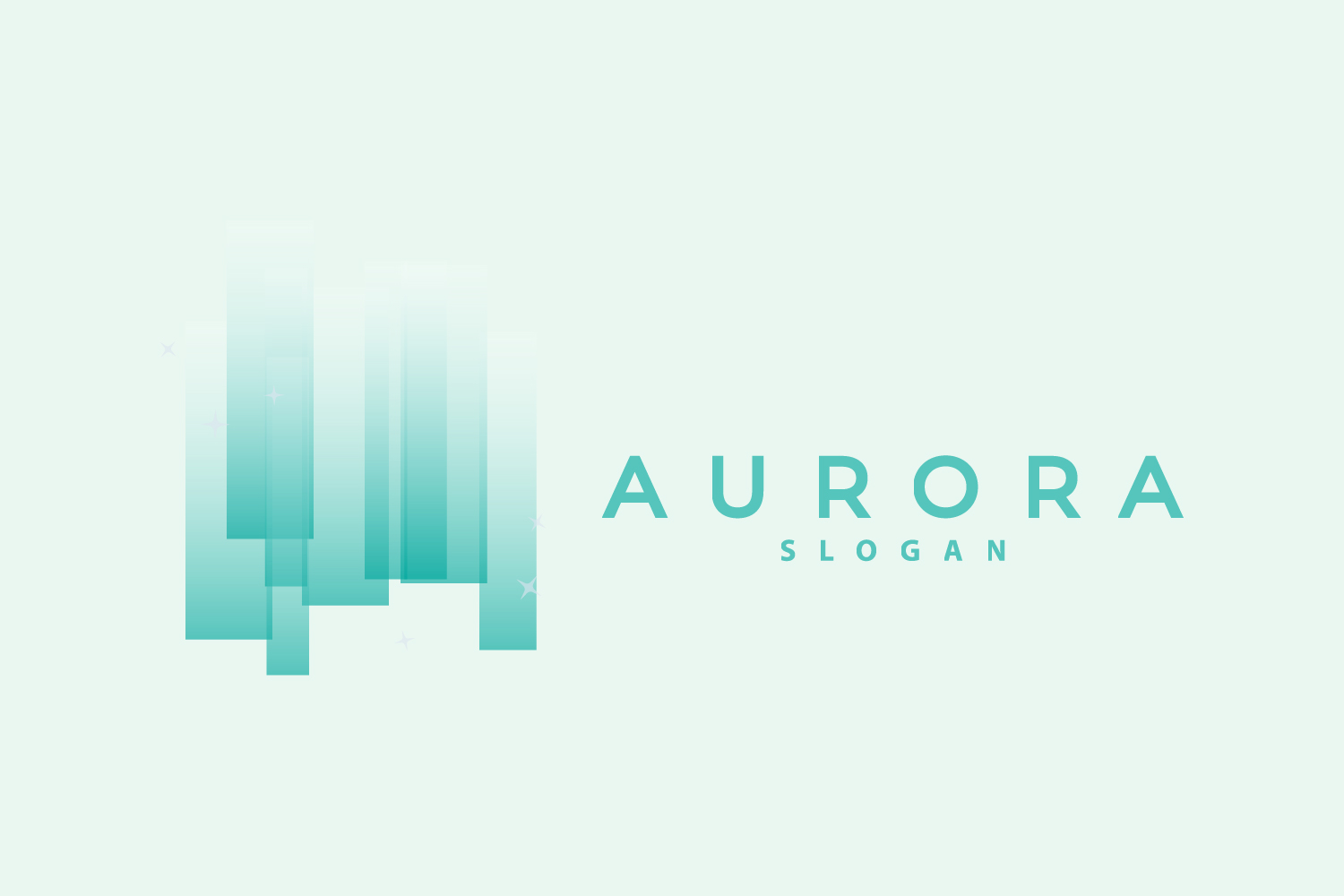 Aurora Light Wave Sky View Logo Version8
