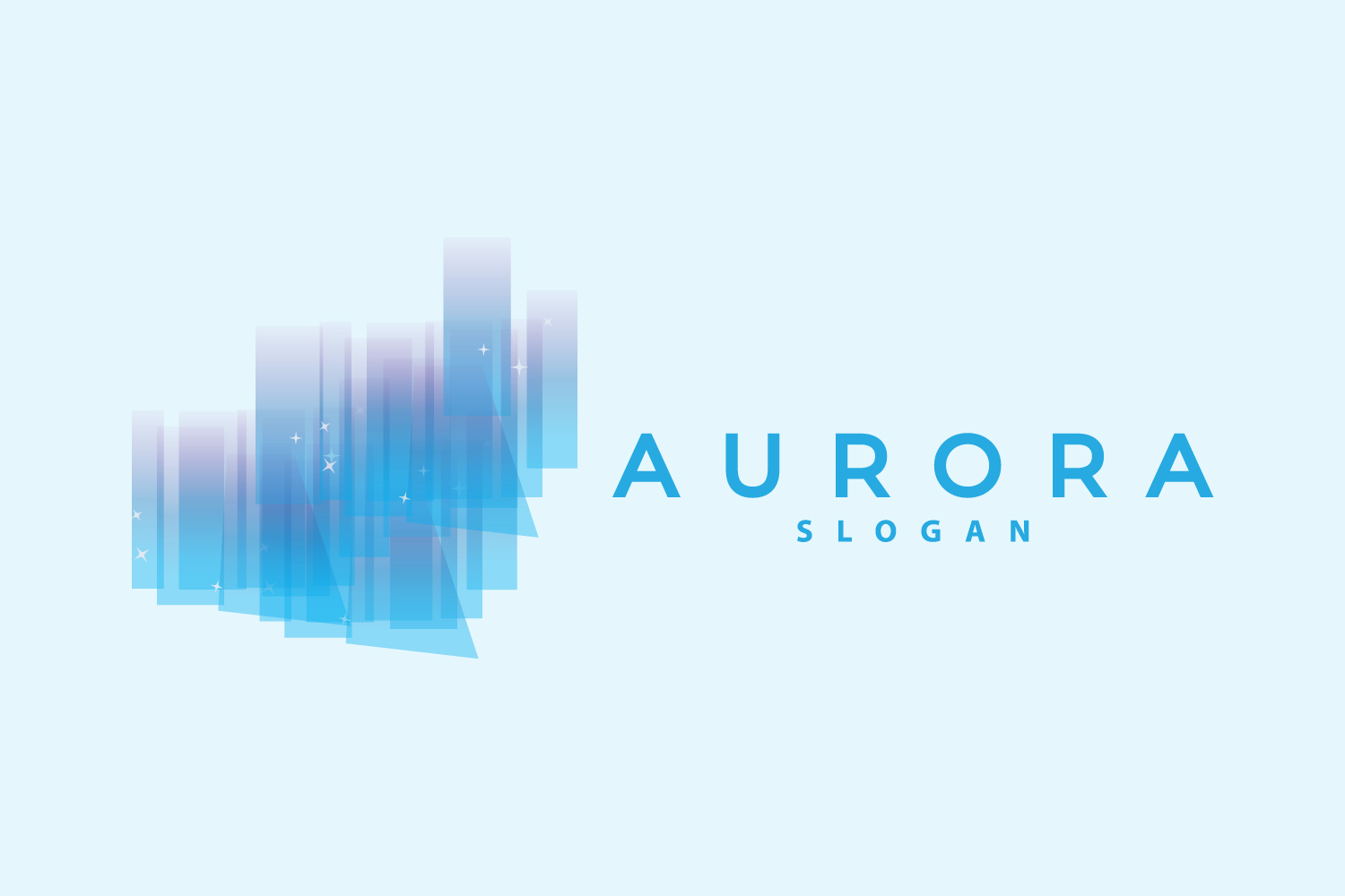 Aurora Light Wave Sky View Logo Version9