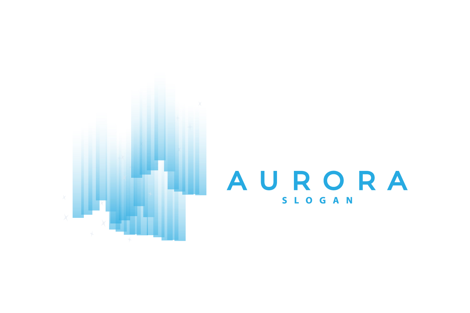 Aurora Light Wave Sky View Logo Version10