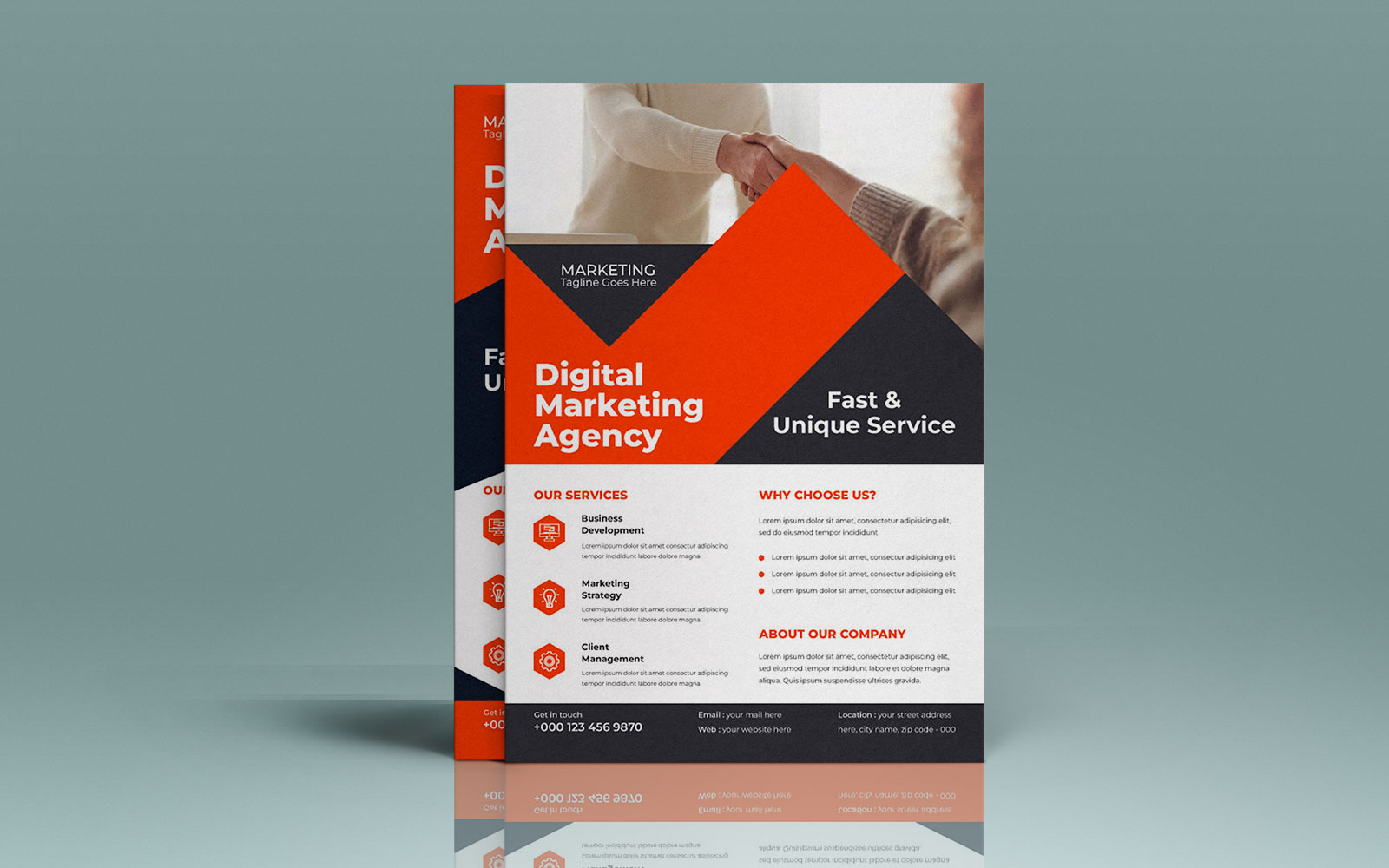 Modern Digital Marketing Agency Corporate Business Flyers Template