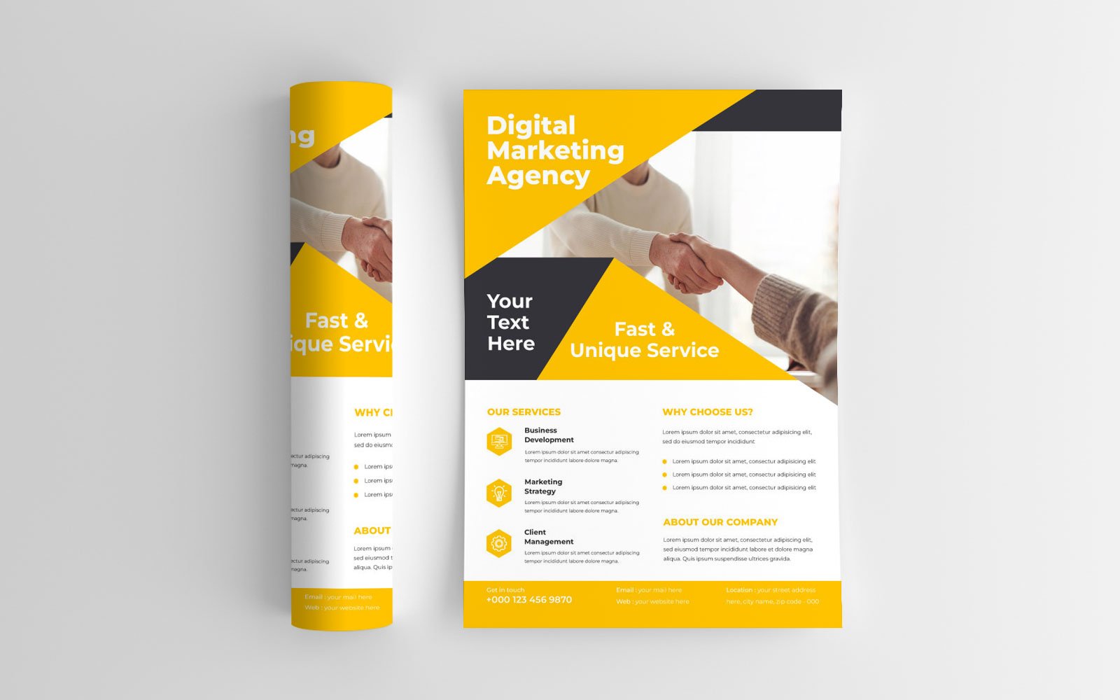 Modern Digital Marketing Agency Corporate Company Flyer Template