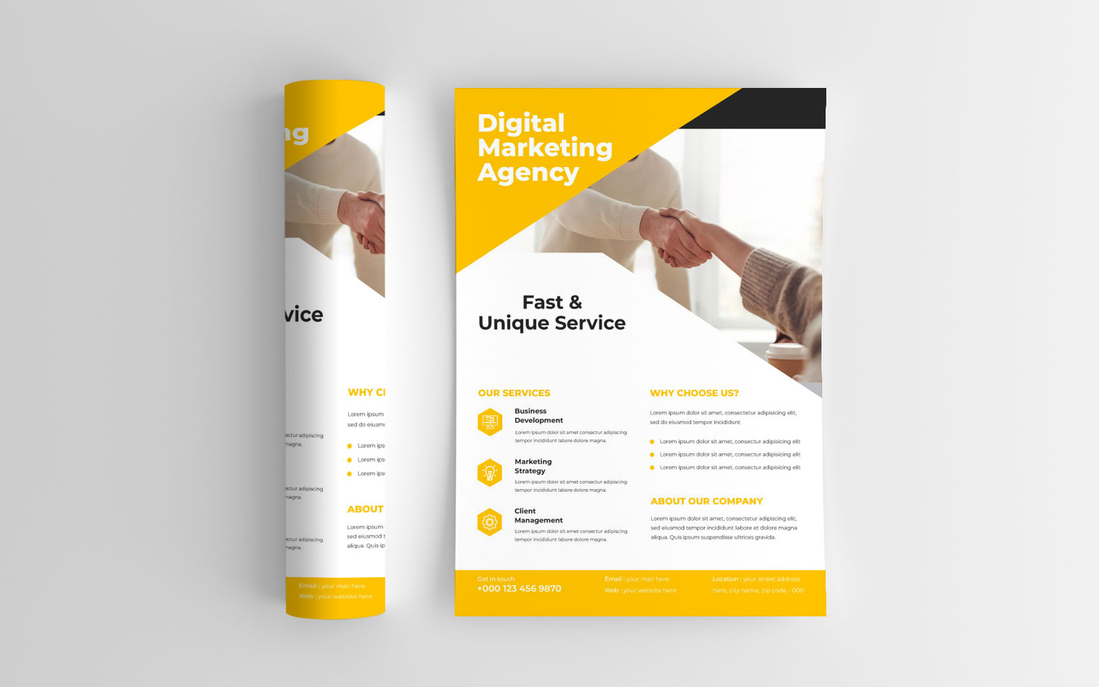 Modern Digital Marketing Agency Corporate Retreat Flyer Template