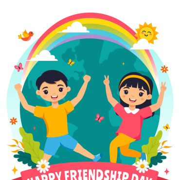 Day Friendship Illustrations Templates 416636
