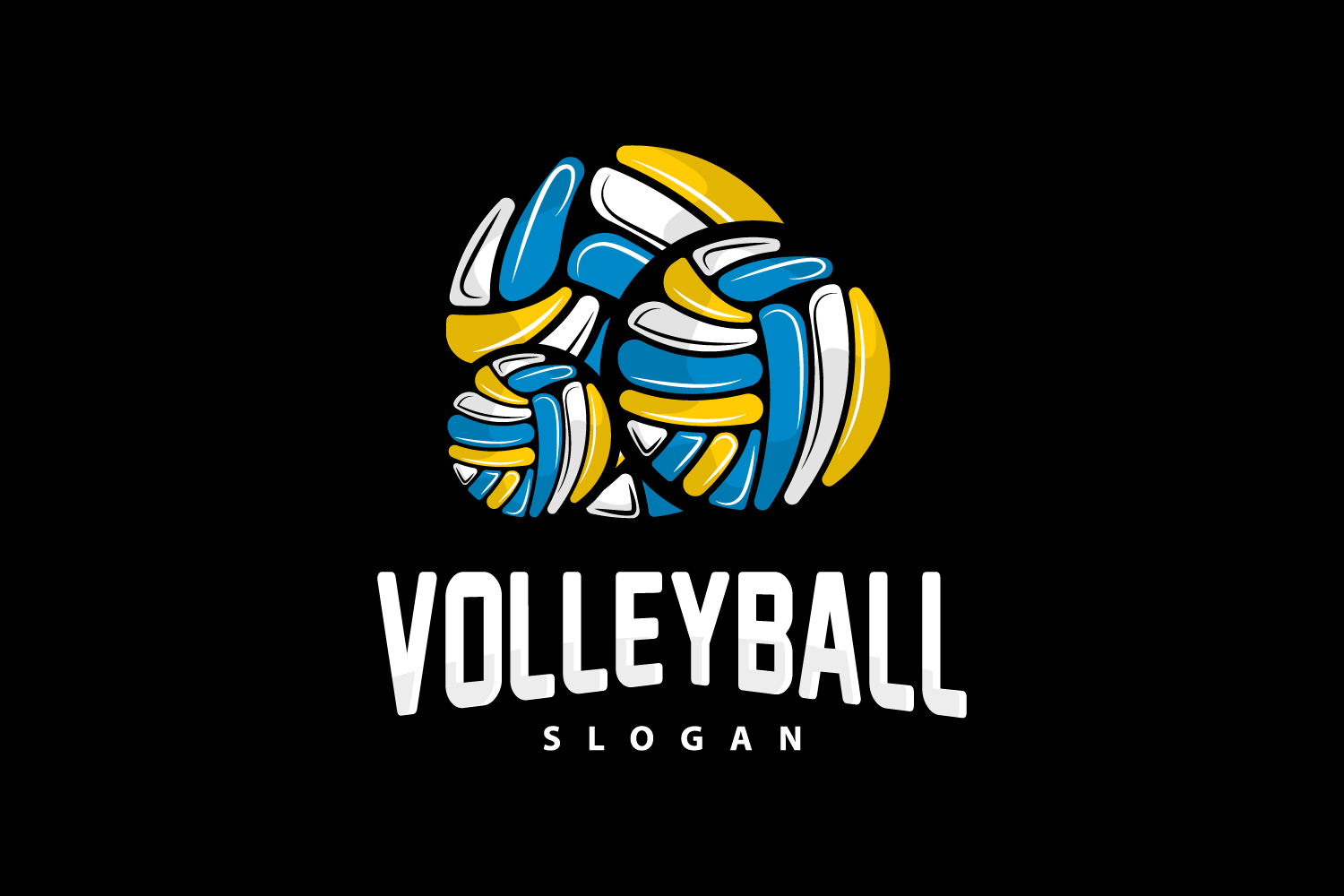 Volleyball Logo Sport Simple Design Version9
