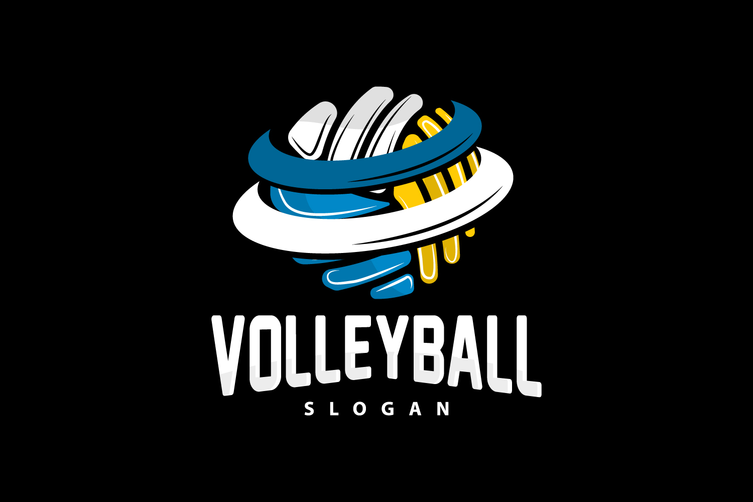 Volleyball Logo Sport Simple Design Version15