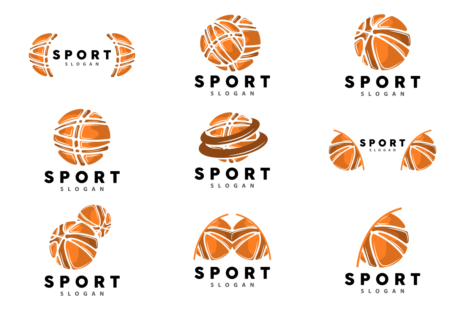 Sport Basketball Logo Vector Design V6