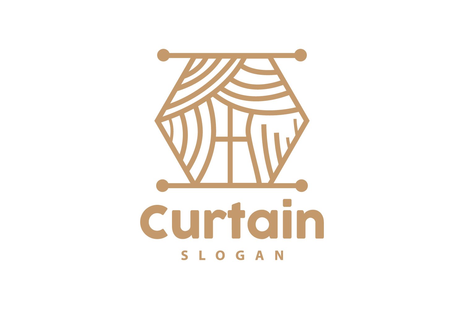 Simple Home Decoration Curtain Logo V1