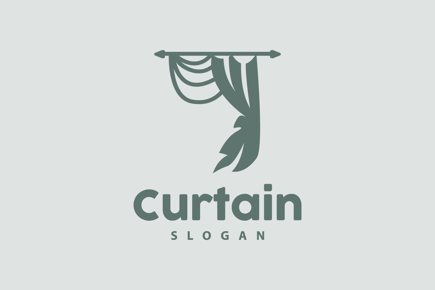 Simple Home Decoration Curtain Logo V2