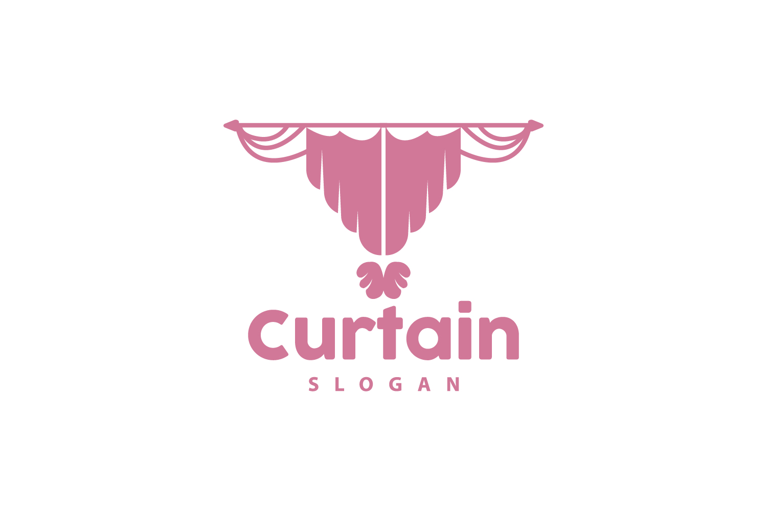 Simple Home Decoration Curtain Logo V9