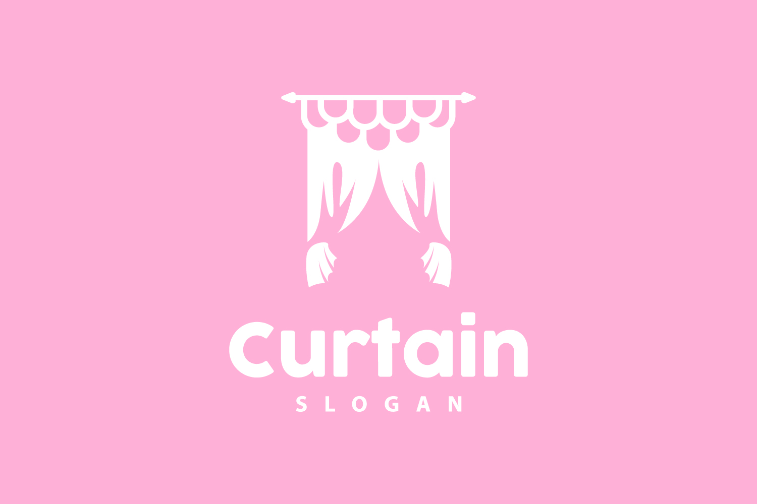 Simple Home Decoration Curtain Logo V14