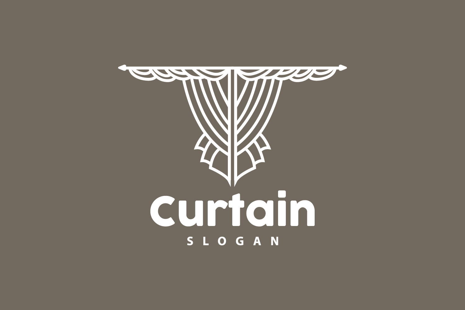 Simple Home Decoration Curtain Logo V18