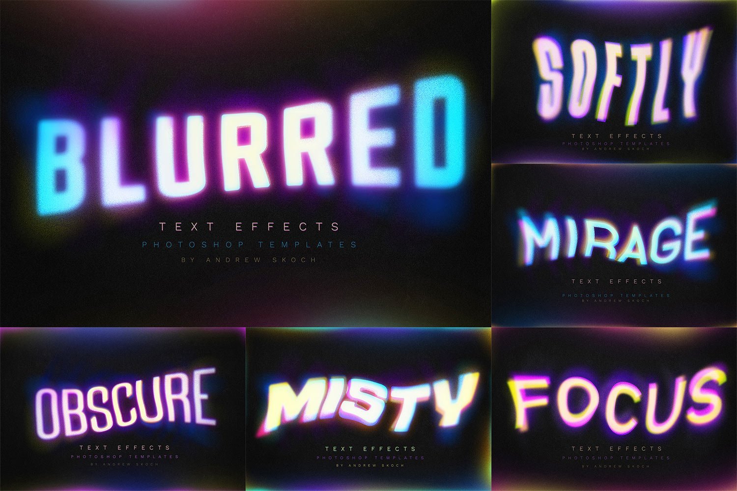 Gradient Blurred Text Effects