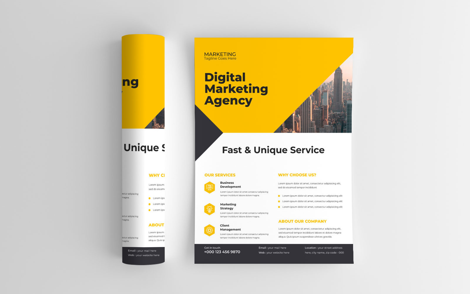 Modern Digital Marketing Agency Corporate Volunteer Program Flyer