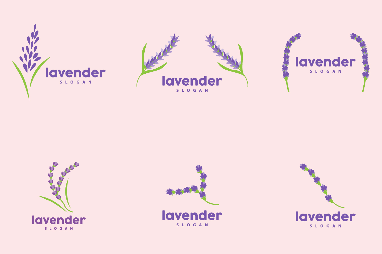 Lavender Logo Elegant Purple Flower PlantV1