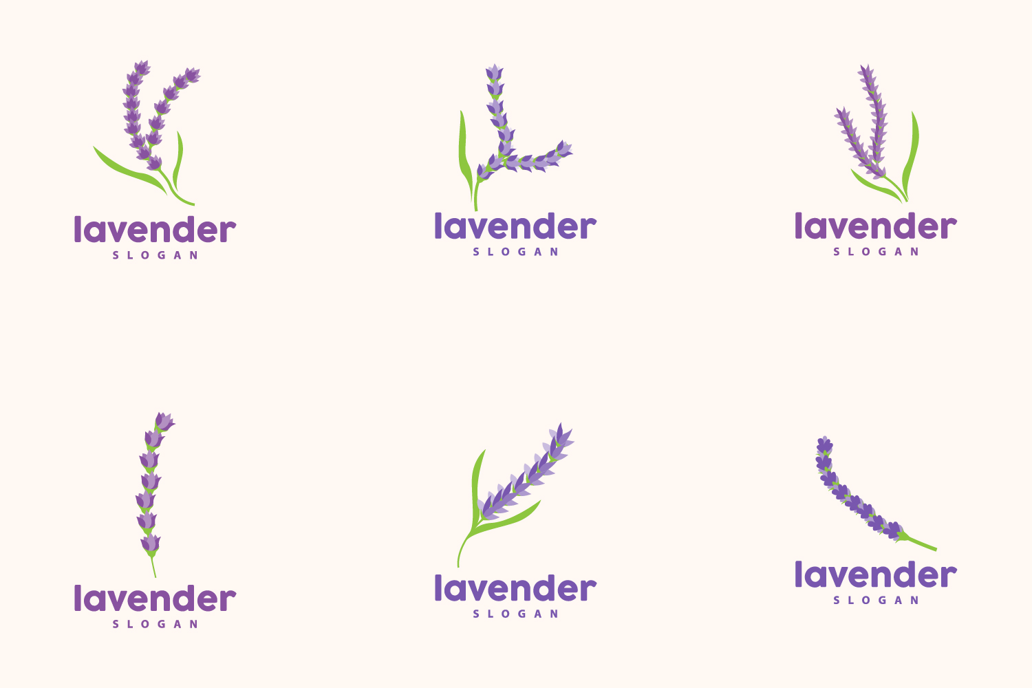 Lavender Logo Elegant Purple Flower PlantV2