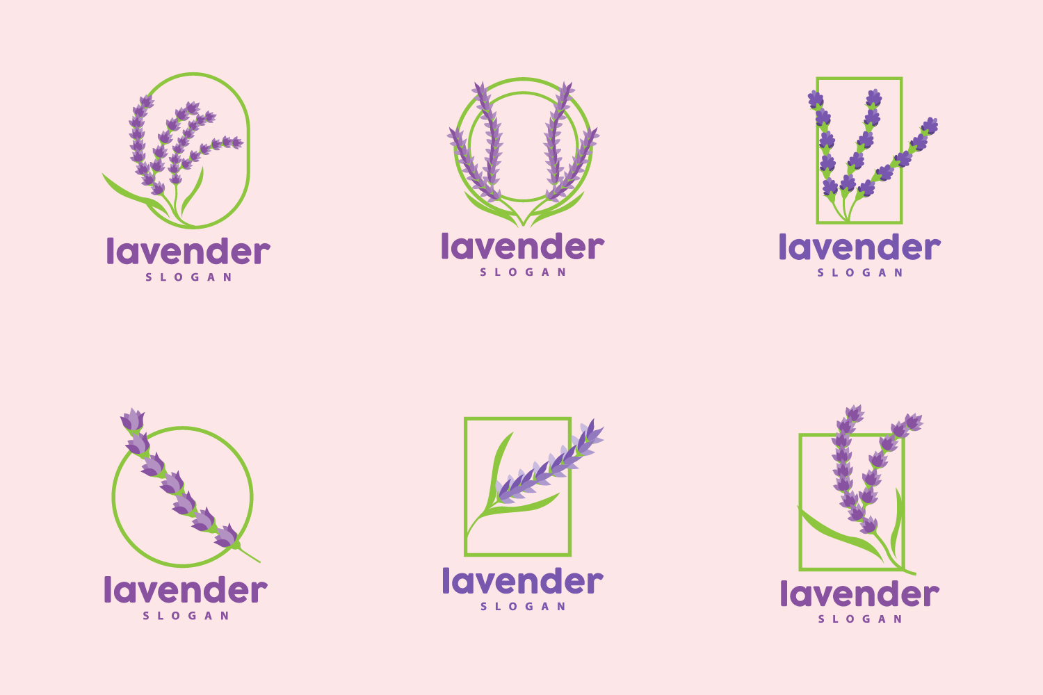 Lavender Logo Elegant Purple Flower PlantV7