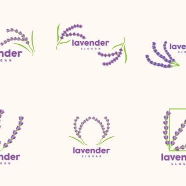 Lavender Flower Logo Templates 416822