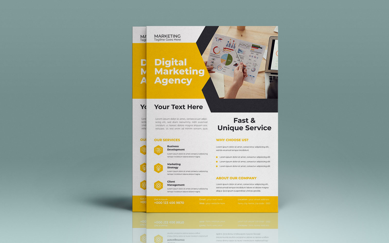 Digital Marketing Agency Corporate Training Workshop Flyer Vector Layout