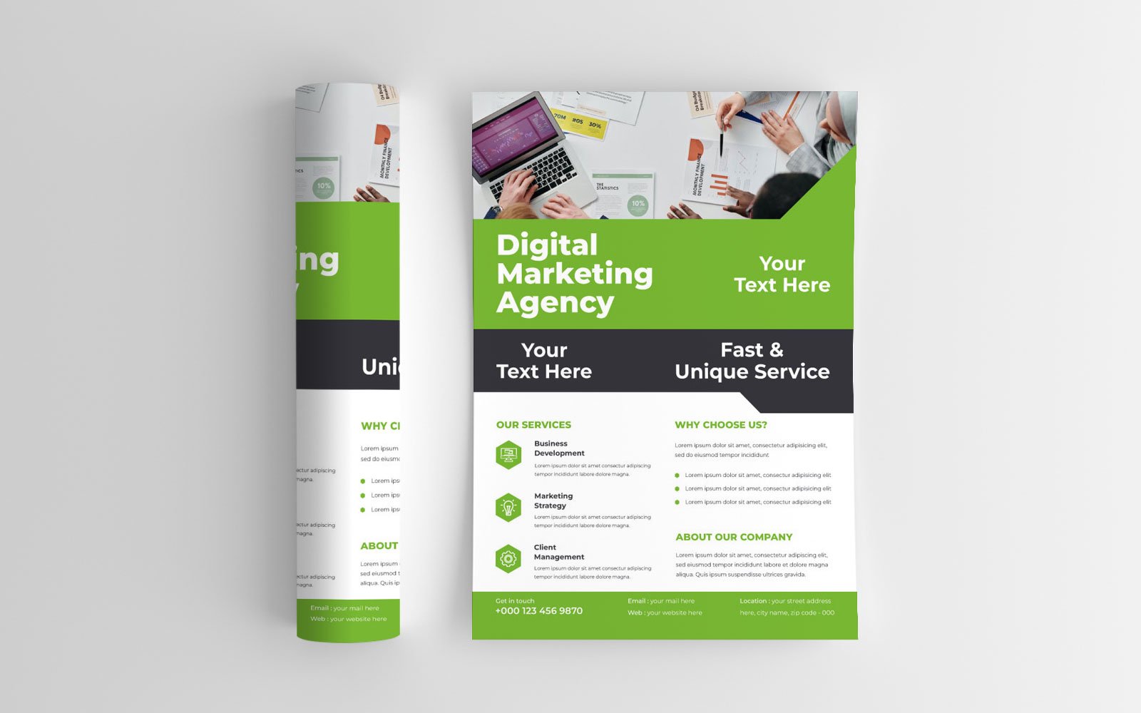 Digital Marketing Agency Business Innovation Summit Flyer Vector Layout