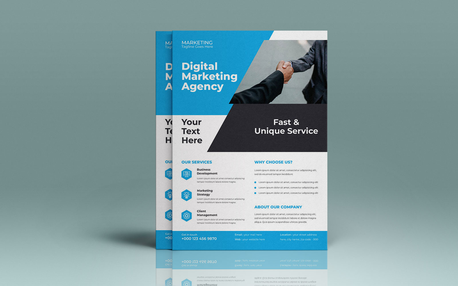 Digital Marketing Agency Corporate Diversity Training Flyer Vector Layout Templates