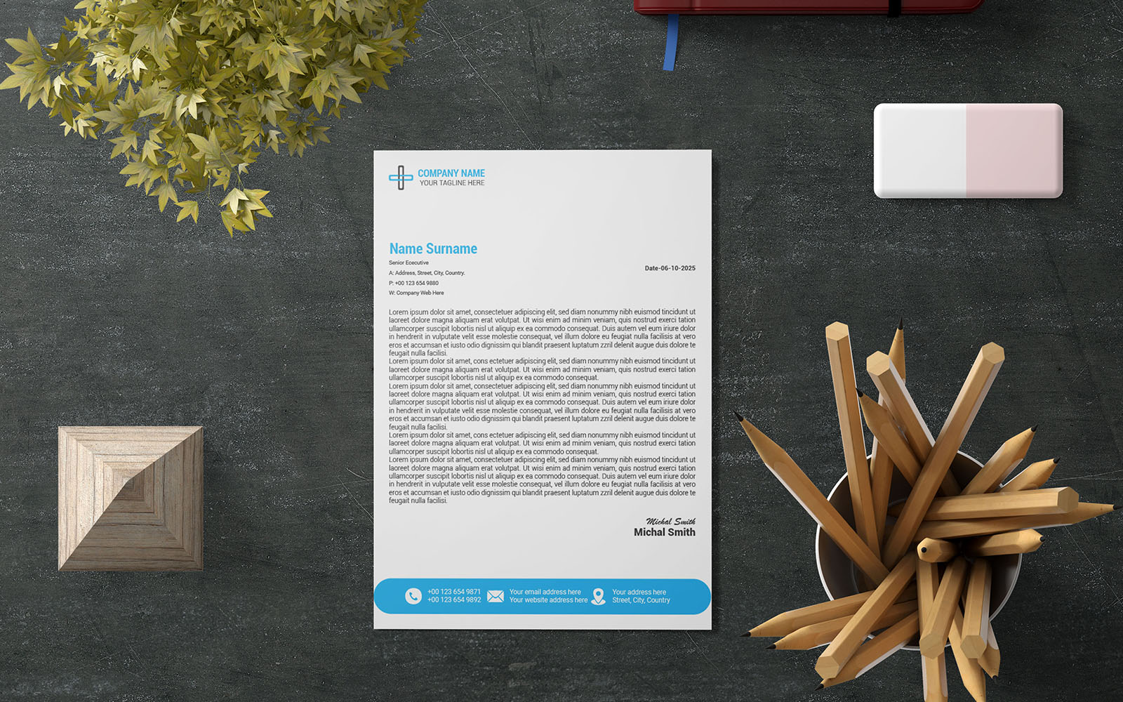 Creative Letterhead, Modern Letterhead, Stylish Letterhead Design